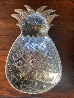 Arthur Court Silver Pineapple Chips & Salsa Dip Bowl